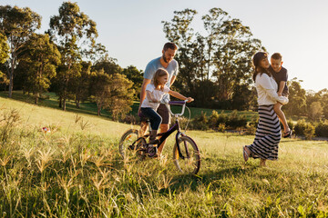 Family enjoying the outdoors