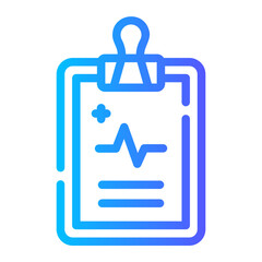 medical report Line Gradient Icon