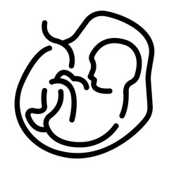 fetus Line Icon