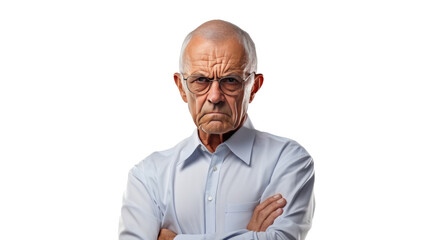 portrait of a man in angry mood.