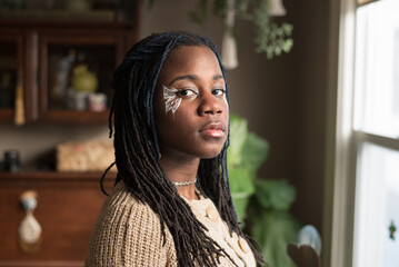 Girl with makeup design