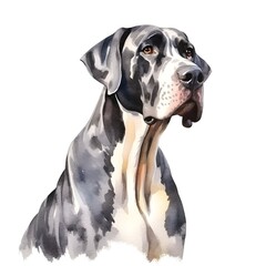 Great Dane Dog isolate on white background