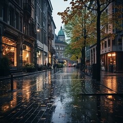 Fototapeta premium 나이트, 거리, 도시, 건축, 나이든, 도시, 라이트, 건물, 길거리, 에우로파, 다크, 라이트, 여행, 저녁, home, 교회, 돌, 관광, 골목, 프라하, 레인, 암스테르담, 이스탄불