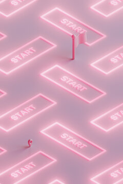 location icons and start signs