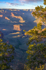 Fototapeta premium The famous Grand Canyon in Arizona just before sunse