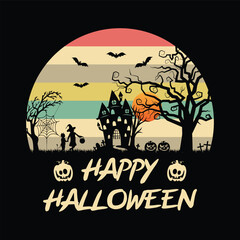 Halloween T shirt design vector