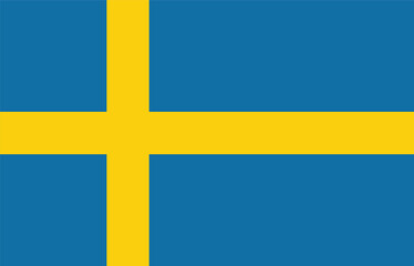 Sweden flag . National Sweden flag vector isolated on white background