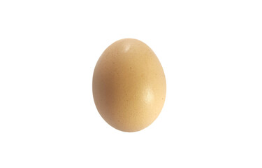 close up shining egg isolated on white background