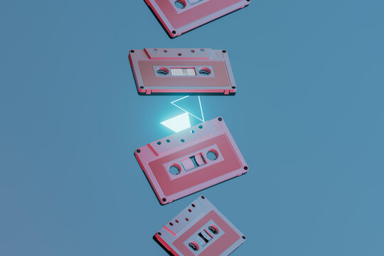 music cassette and player signs