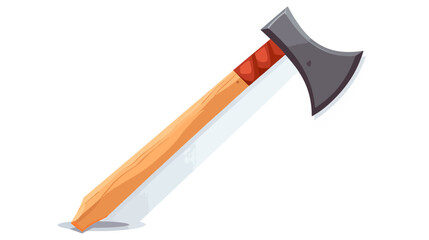 Ax isolated on white background vector, flat illustration.