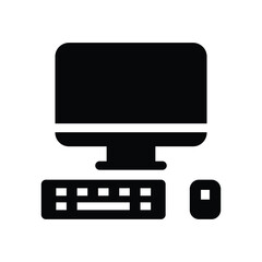 Computer desktop PC vector icon