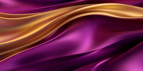 Purple and orange silk fabric with a purple background, an abstract gold and purple background