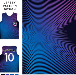 Abstract circle line wave concept vector jersey pattern template for printing or sublimation sports uniforms football volleyball basketball e-sports cycling and fishing Free Vector.
