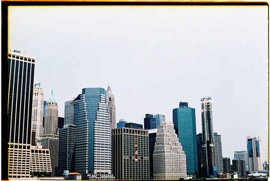 skyline of Lower Manhattan, New York, 35 mm