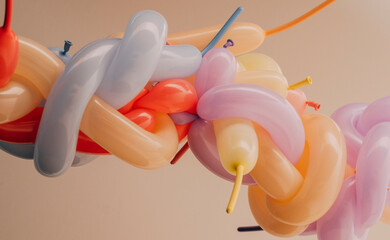 Balloon art installation.