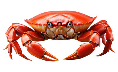 Red crab isolated on transparent background