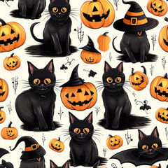 Halloween seamless pattern