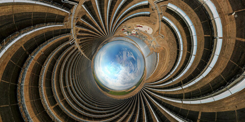 Concentrated solar power - renewable energy transition - tiny planet