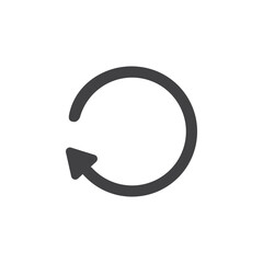 Circular arrow icon vector illustration on white isolated background