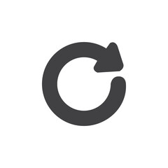 Circular arrow icon vector illustration on white isolated background