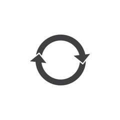 Circular arrow icon vector illustration on white isolated background