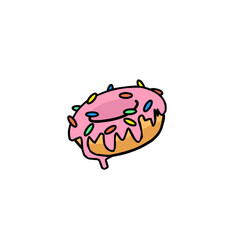 Donut vector set isolated on a white background.