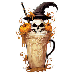 Cute Halloween Coffee Cup Clipart