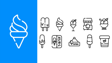 Ice cream icon set.