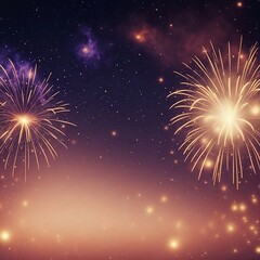 Fototapeta na wymiar Celebrating new year with fireworks