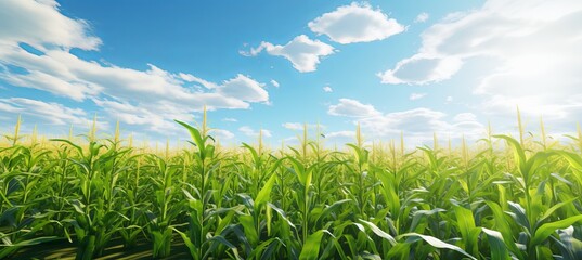 Green corn plantation food farmland