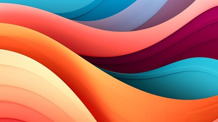 Fototapeta premium color gradient expressive papercut layer wallpaper