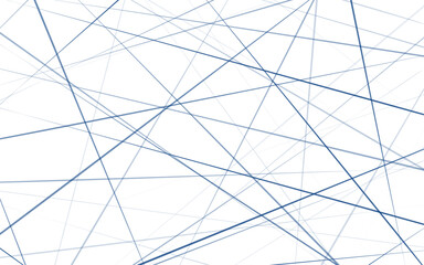 Blue and white pattern of thin undulating lines arranged diagonally. Random diagonal lines.