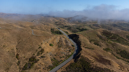 Aerial View of Old Creek Road, Cayucos, San Luis Obispo County 