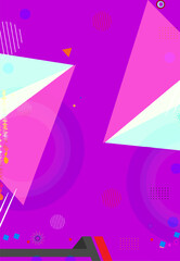 Abstract background with colorful geometric shapes elements. Vector illustration for your design.