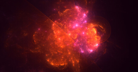 3D rendering abstract technology fractal background