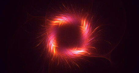 3D rendering abstract round light background