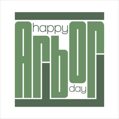 Happy Earth Day. Happy Arbor day typography. Icon. Logo. Poster. Vector illustration.
