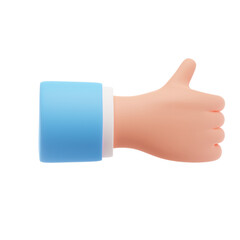 Thumbs up hand gesture