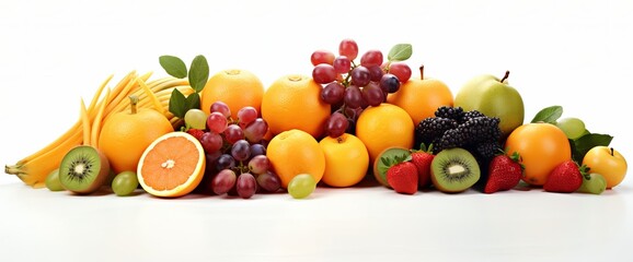 Creative layout made of fruits. Flat lay.