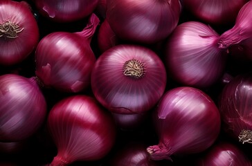 Fresh onions as background. Organic food
