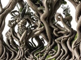 Xenomorphic Garden of Eden, Generative AI Illustration - obrazy, fototapety, plakaty
