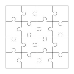 puzzle pieces icons, logo in vector file