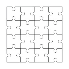 puzzle pieces icons, logo in vector file