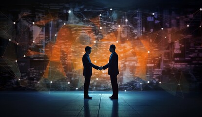 Fototapeta na wymiar two business partners shaking hands