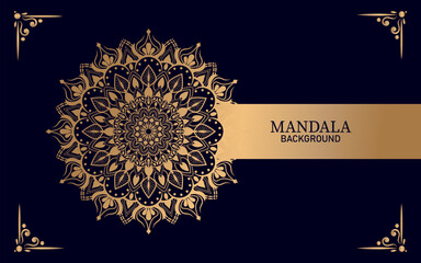 Luxury mandala background with golden decoration