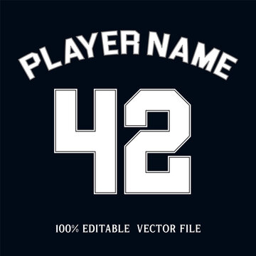 Premium Vector  Basketball and baseball sport numbers 42