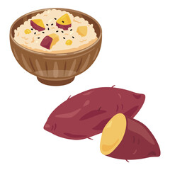 サツマイモとサツマイモご飯