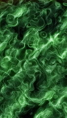 Green smoke visual on black background