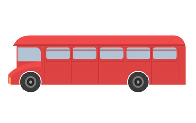 Vector illustration of a red bus - 636178233