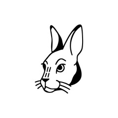 Fototapeta na wymiar vector illustration of rabbit head